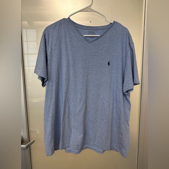 Polo Ralph Lauren Other - Polo Ralph Lauren V-Neck Short Sleeve Chambray Blue T-Shirt XL